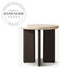 Modern Round Marble Top Wooden Designer Living Room Side Table