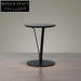 Modern Round MDF Top Leisure Cafe Dining Table with Iron Leg Base