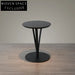 Modern Round MDF Top Leisure Cafe Dining Table with Iron Leg Base