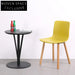 Modern Round MDF Top Leisure Cafe Dining Table with Iron Leg Base