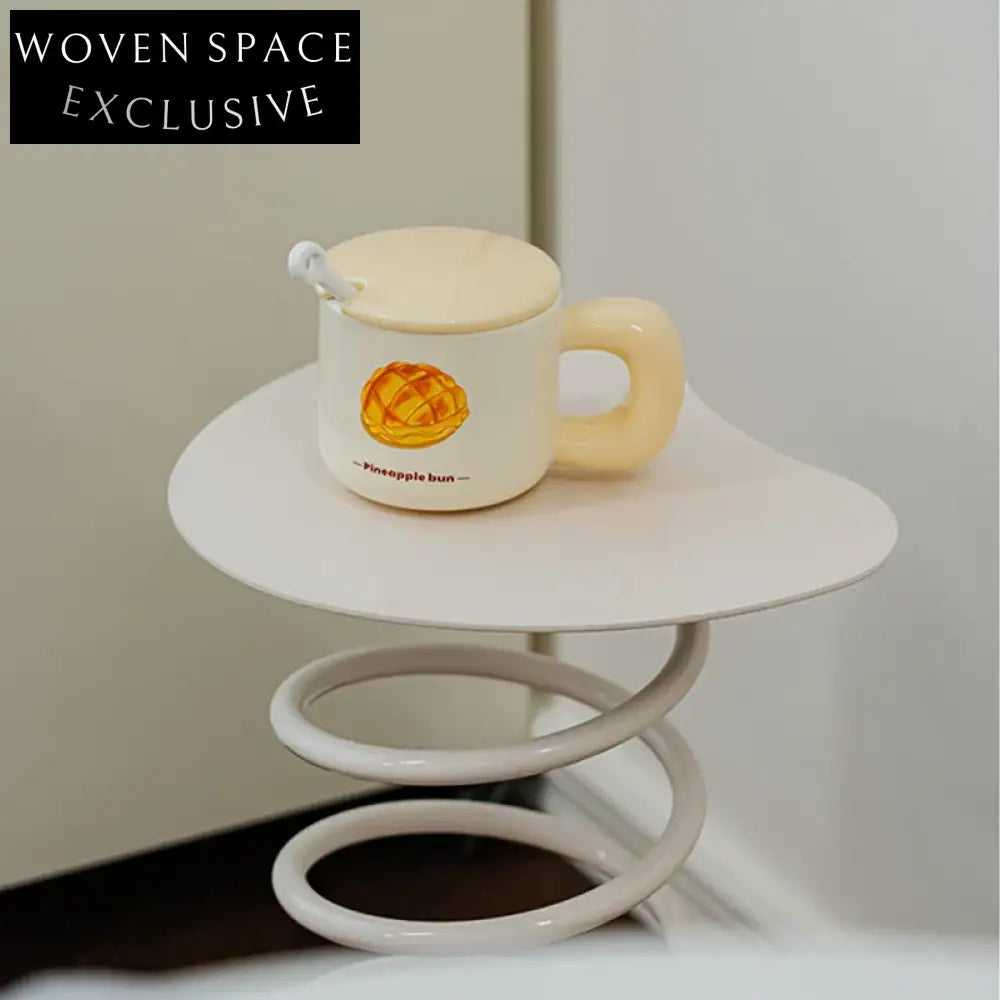 Modern Round Metal Coffee Side Table Living Room Accent Furniture Piece