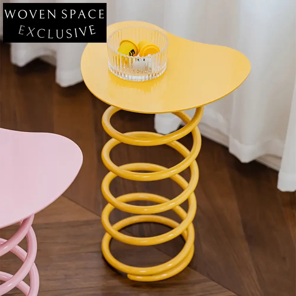 Modern Round Metal Coffee Side Table Living Room Accent Furniture Piece