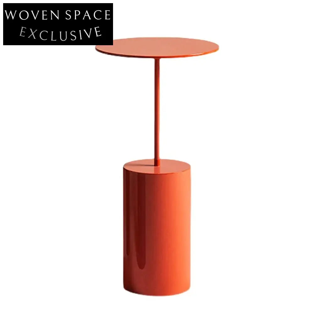 Modern Round Metal Coffee Table, Nordic Designer Accent Side Table