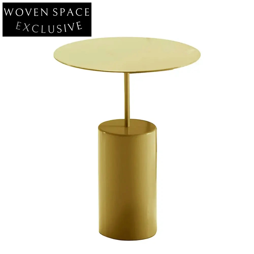 Modern Round Metal Coffee Table, Nordic Designer Accent Side Table