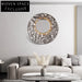 Modern Round Mosaic Mirror Stainless Steel Wall Art Decor for Home