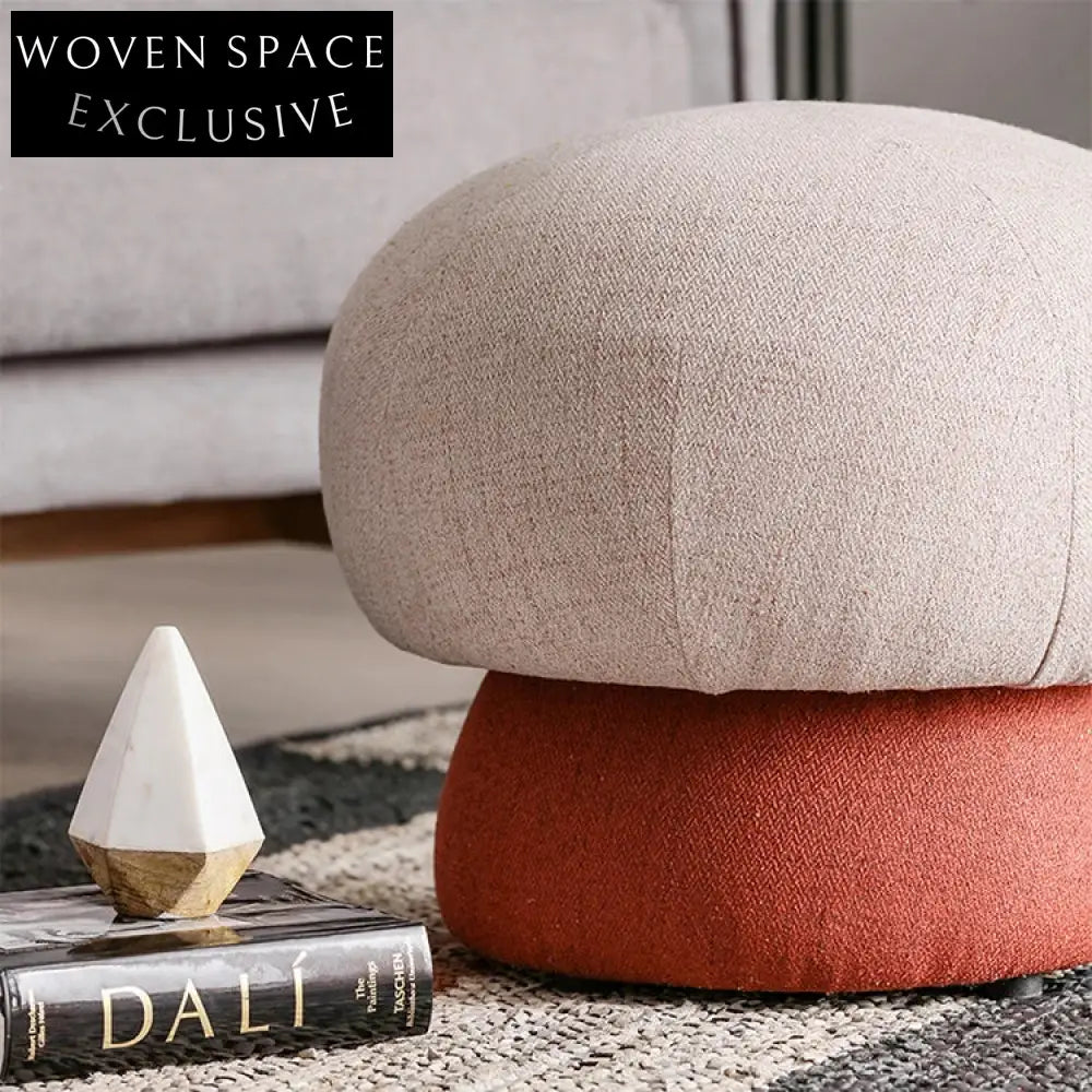 Modern Round Mushroom Ottoman Footrest Stool for Living Room Bedroom