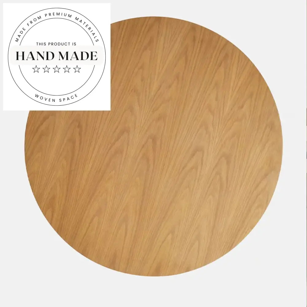 Modern Round Natural Oak Solid Wood 8 Seater Kitchen Dining Table