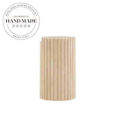 Modern Round Natural Travertine Stone Interior Decor Side Table