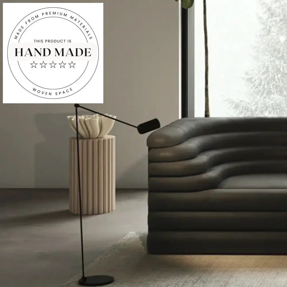 Modern Round Natural Travertine Stone Interior Decor Side Table