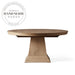 Modern Round Oak Expandable 8 to 10 Seat Dining Table