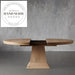 Modern Round Oak Expandable 8 to 10 Seat Dining Table