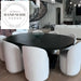 Modern Round Oak Expandable 8 to 10 Seat Dining Table