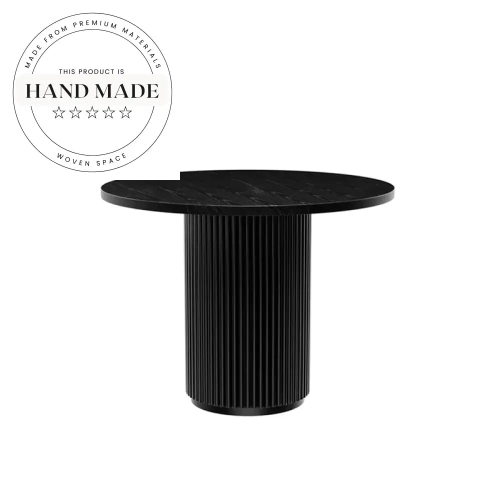 Modern Round Oak Pedestal Dining Table for Restaurants & Hotels