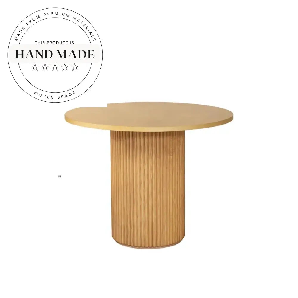 Modern Round Oak Pedestal Dining Table for Restaurants & Hotels