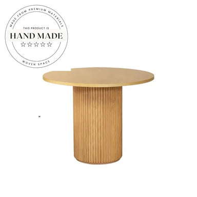 Modern Round Oak Pedestal Dining Table for Restaurants & Hotels