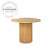Modern Round Oak Pedestal Dining Table for Restaurants & Hotels