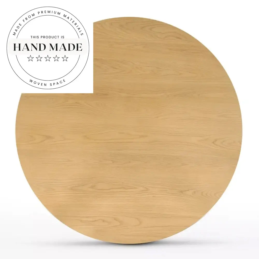 Modern Round Oak Pedestal Dining Table for Restaurants & Hotels