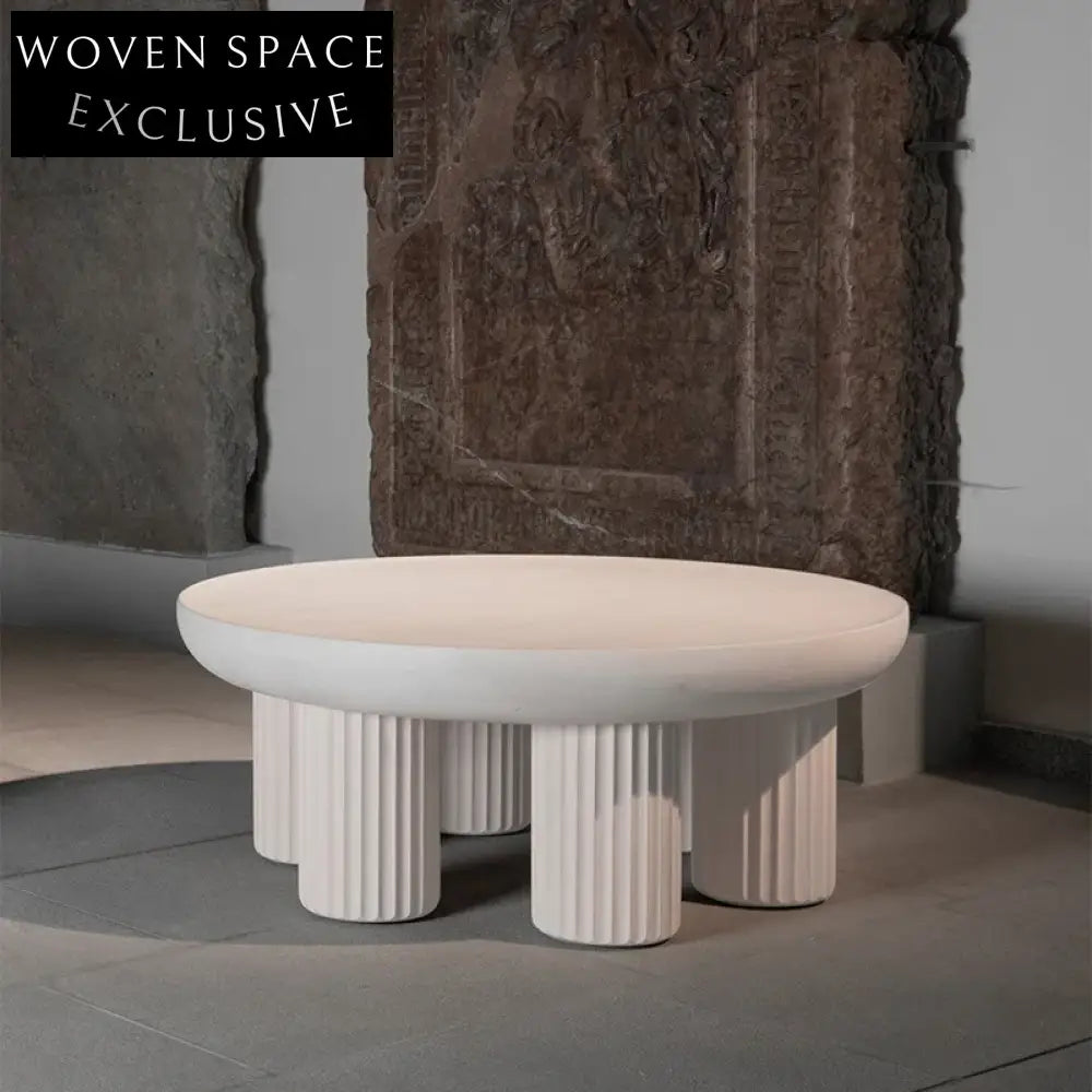 Modern Round Plastic Coffee Table with Color Options for Living Room