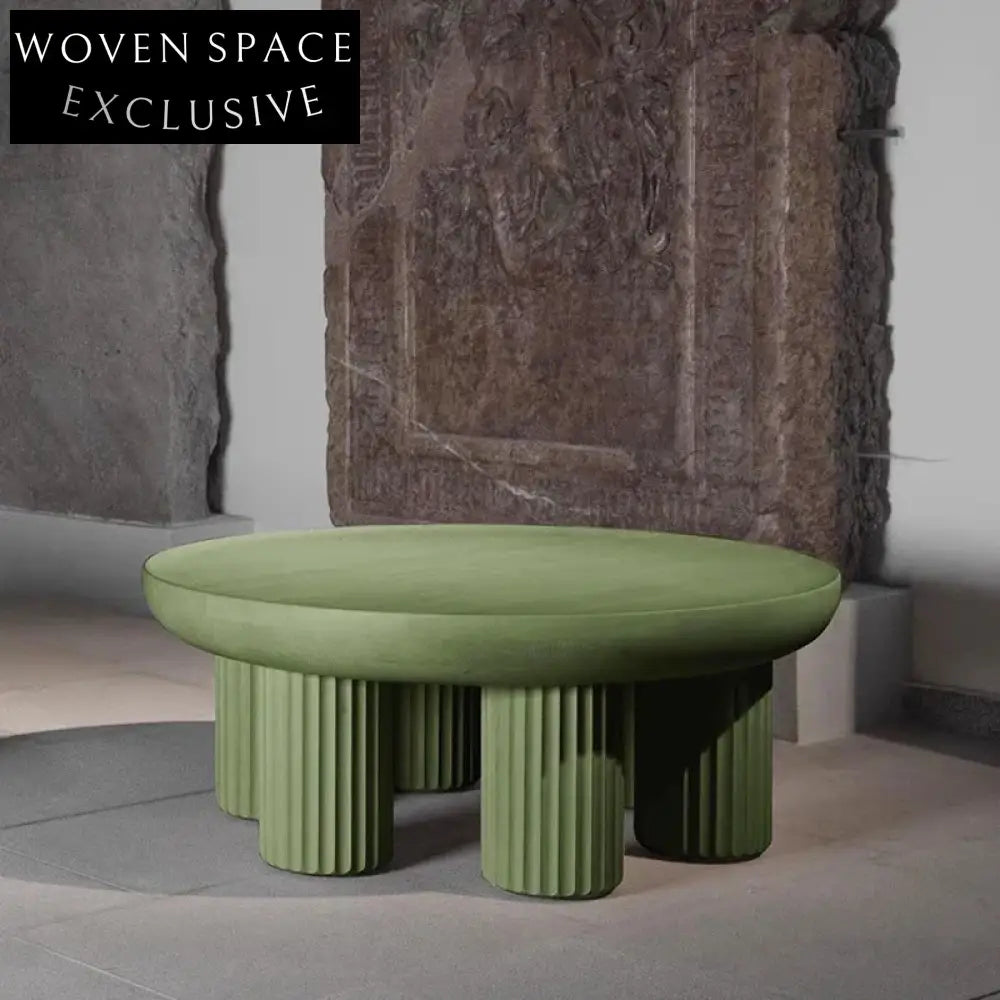 Modern Round Plastic Coffee Table with Color Options for Living Room