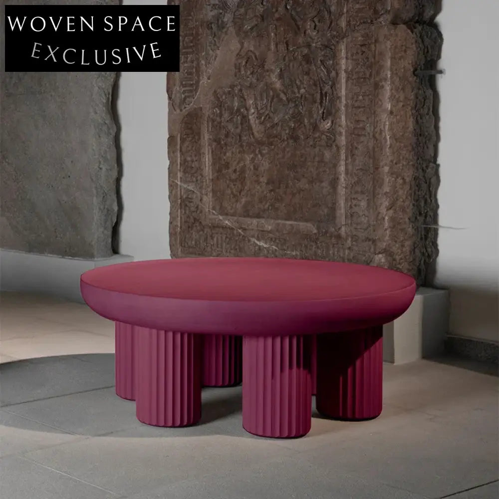 Modern Round Plastic Coffee Table with Color Options for Living Room