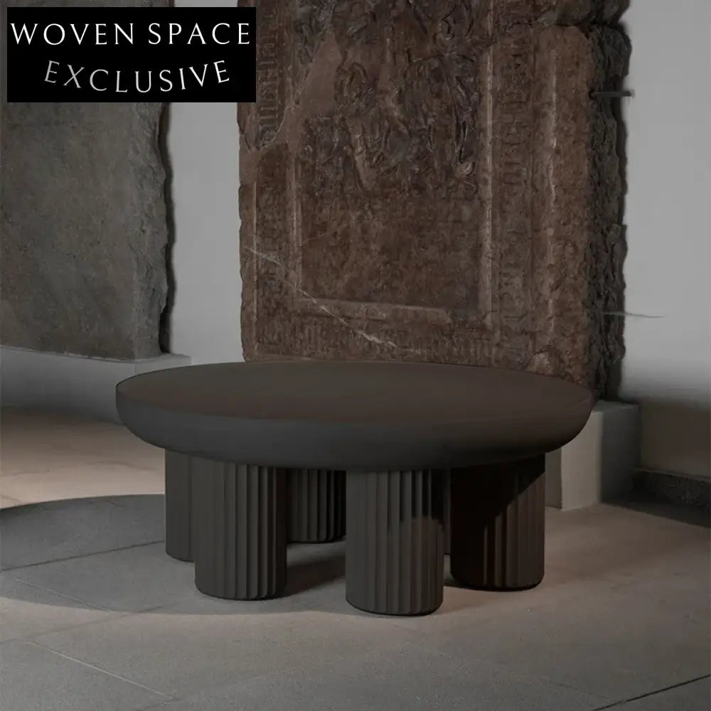 Modern Round Plastic Coffee Table with Color Options for Living Room