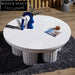 Modern Round Plastic Coffee Table with Color Options for Living Room