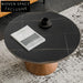 Modern Round Rock Plate Top Coffee Table for Stylish Living Rooms
