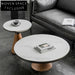 Modern Round Rock Plate Top Coffee Table for Stylish Living Rooms