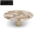 Modern Round Slate Top Fiberglass Base Nordic Dining Table