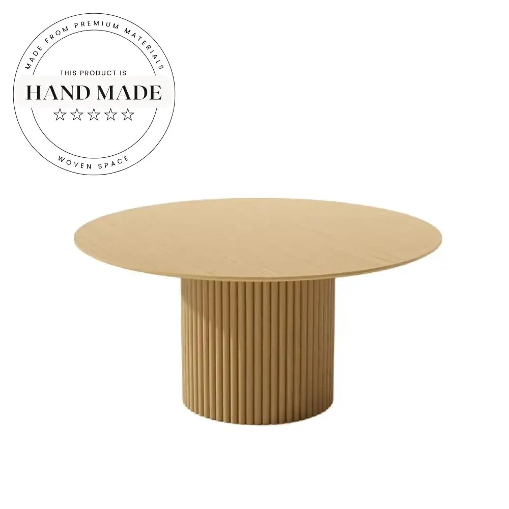 Modern Round Solid Oak Pedestal 6-8 Seater Dining Table