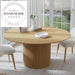 Modern Round Solid Oak Pedestal 6-8 Seater Dining Table
