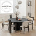 Modern Round Solid Oak Pedestal 6-8 Seater Dining Table