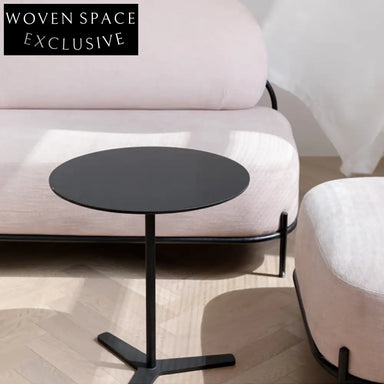 Modern Round Solid Wood Coffee Side Table for Living Room