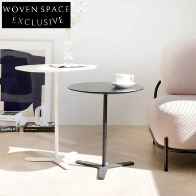 Modern Round Solid Wood Coffee Side Table for Living Room