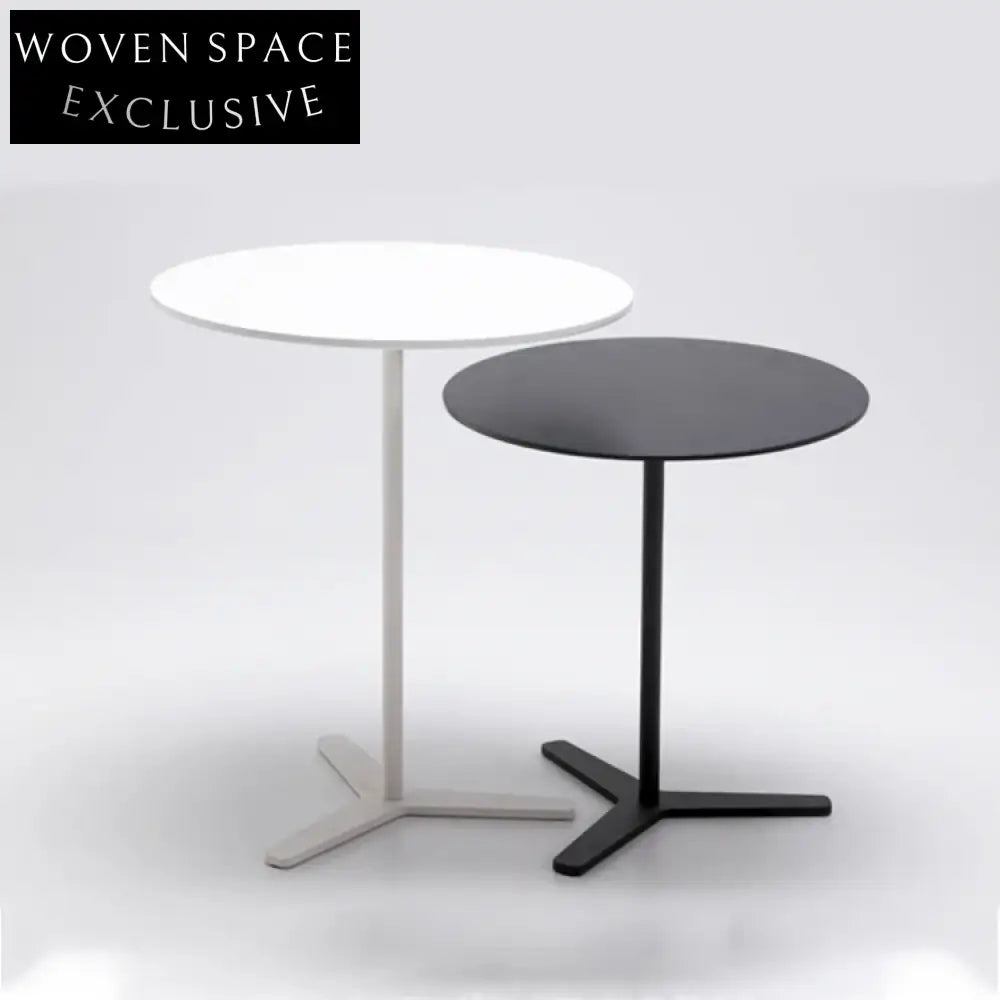 Modern Round Solid Wood Coffee Side Table for Living Room