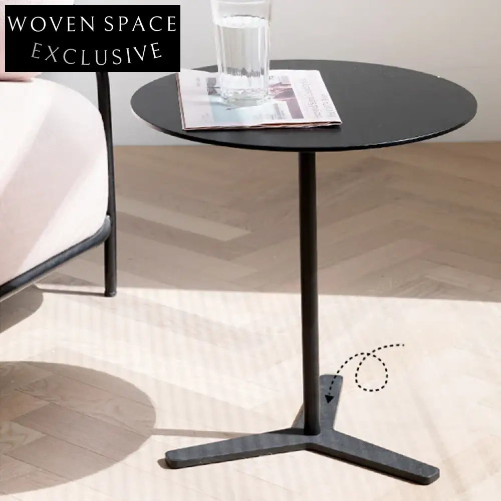 Modern Round Solid Wood Coffee Side Table for Living Room