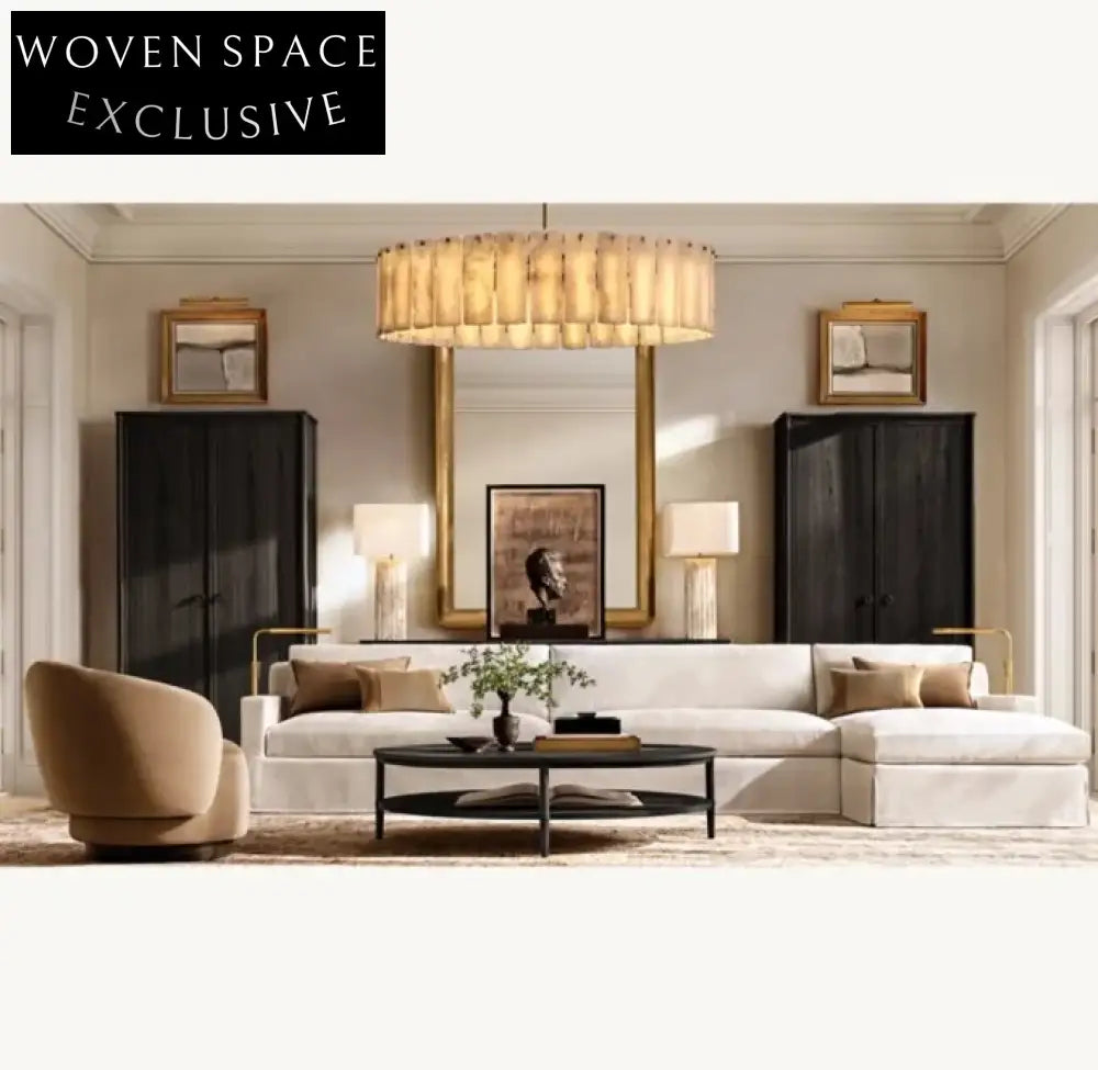 Modern Luxury Solid Wood Round Coffee Table for Elegant Living Rooms