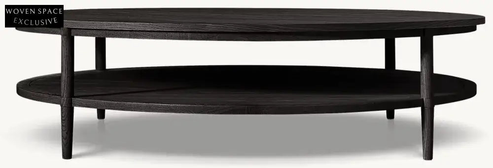 Modern Luxury Solid Wood Round Coffee Table for Elegant Living Rooms