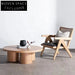 Modern Round Solid Wood Coffee Table for Living Room, Elegant Wooden Side Table