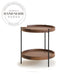 Modern Round Solid Wood Double Layer Living Room Side Table