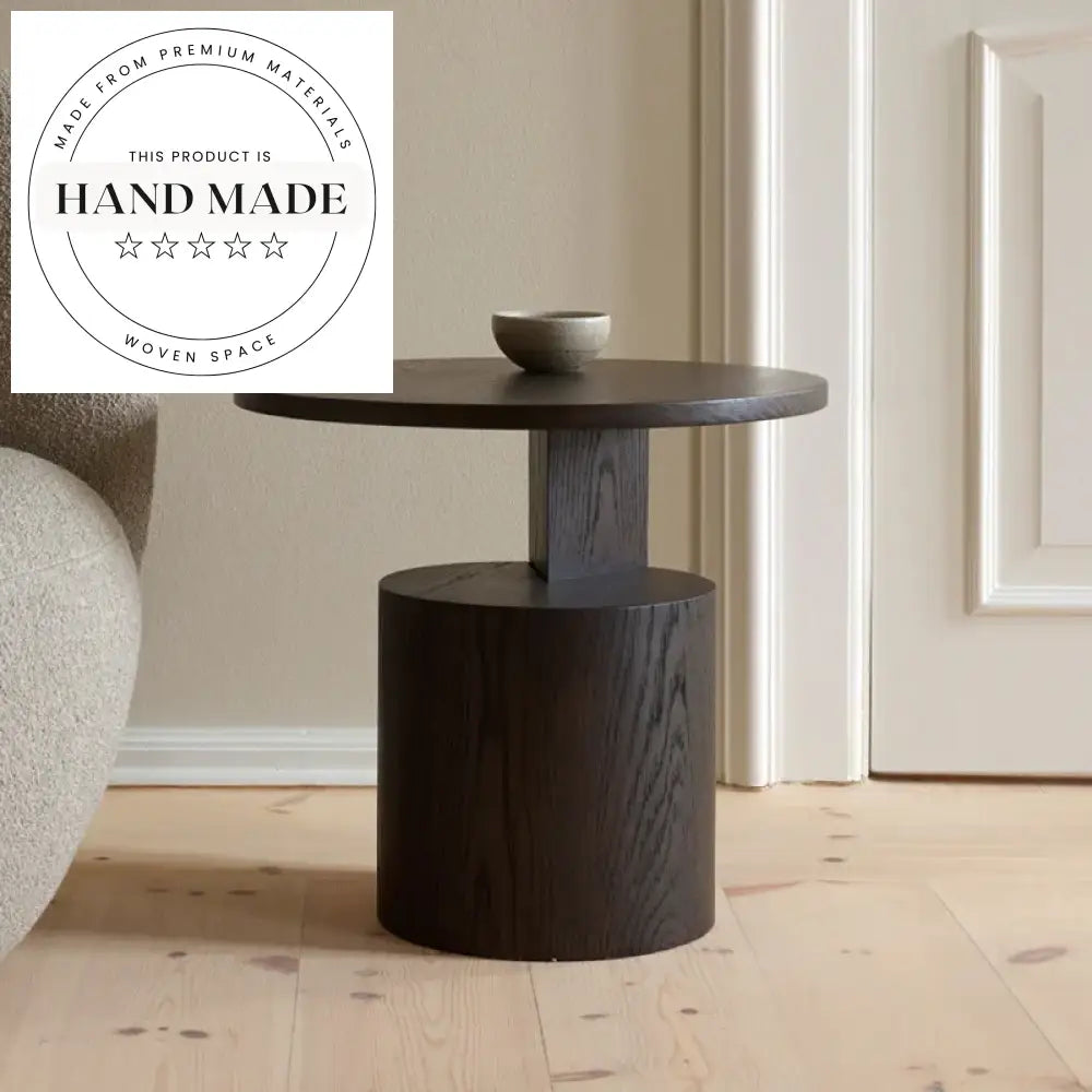 Modern Round Solid Wood Nordic Decorative Living Room Side Table