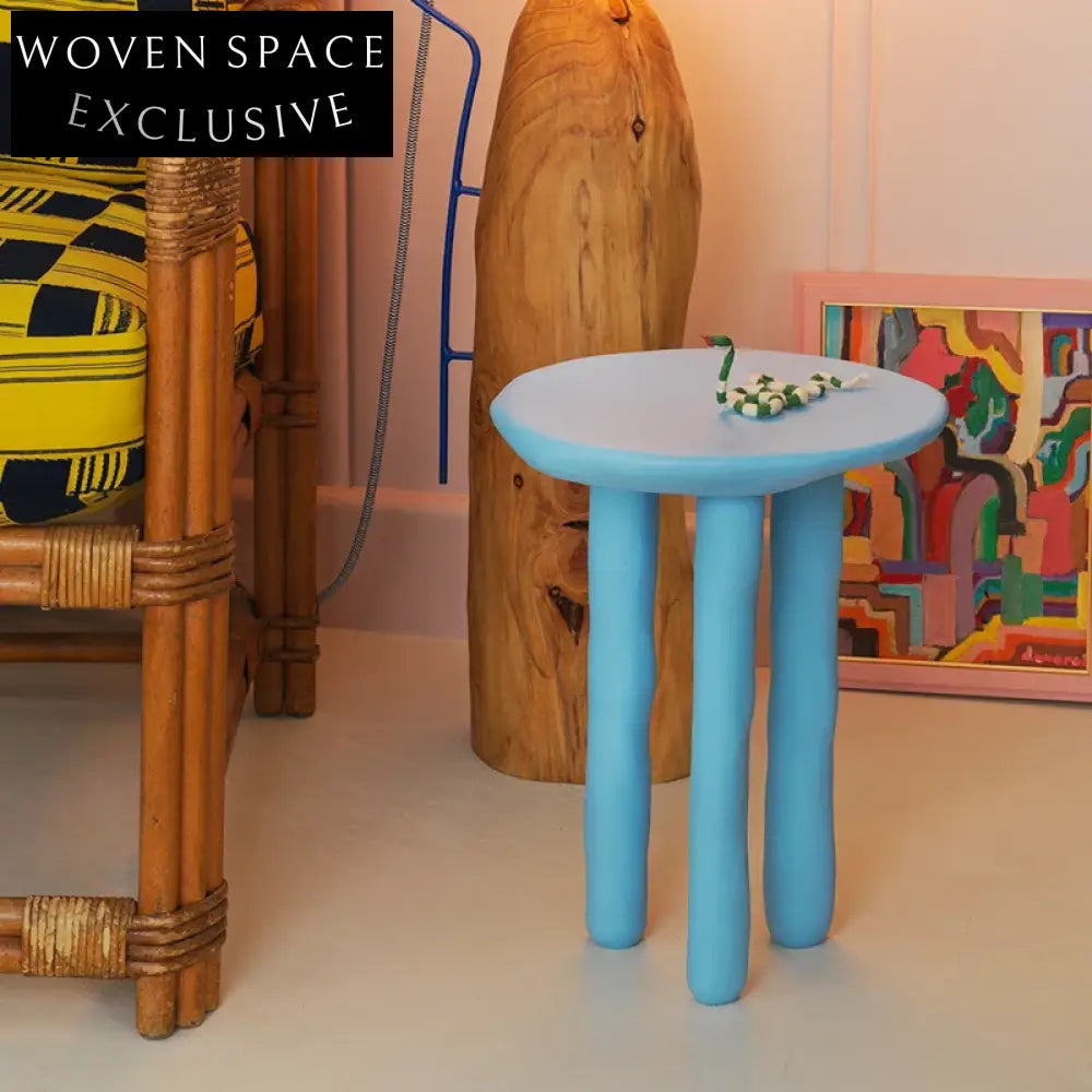 Modern Round Square Fiberglass Side Table for Living Room Coffee Table