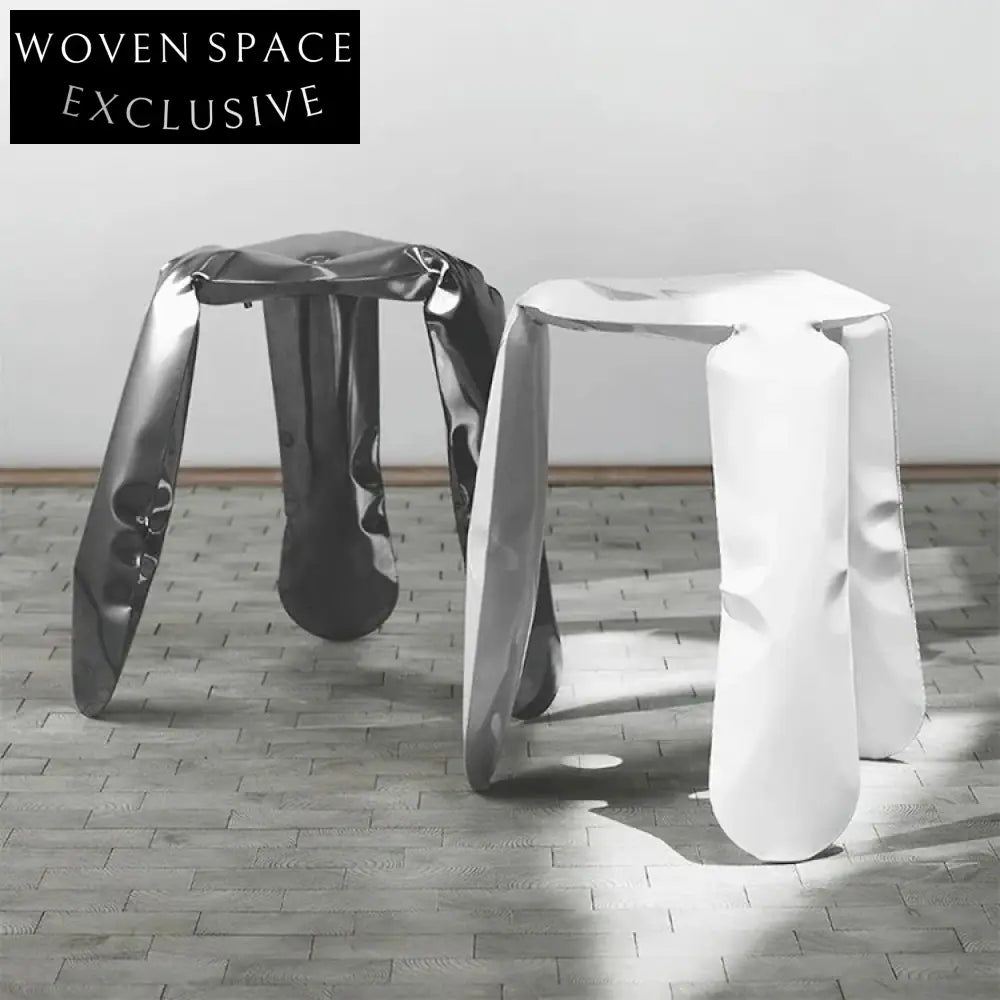 Modern Round Stainless Steel Balloon Stool Chair - Versatile Home Accent Table