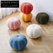 Modern Round Teddy Fabric Pumpkin Ottoman Pouf Stool for Cozy Living Rooms