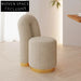 Modern Round Teddy Fabric Upholstered Ottoman Stool for Versatile Spaces
