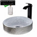 Modern Round Tempered Glass Bathroom Vanity Countertop Art Basin