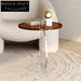 Modern Round Top Clear Acrylic Side Coffee Table for Home Living Room