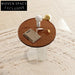 Modern Round Top Clear Acrylic Side Coffee Table for Home Living Room