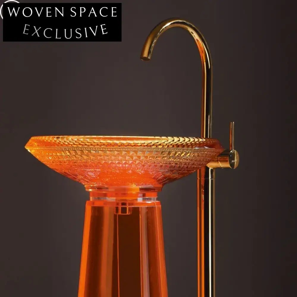 Modern Round Transparent Tempered Glass Vessel Basin Bathroom Sink Bowl