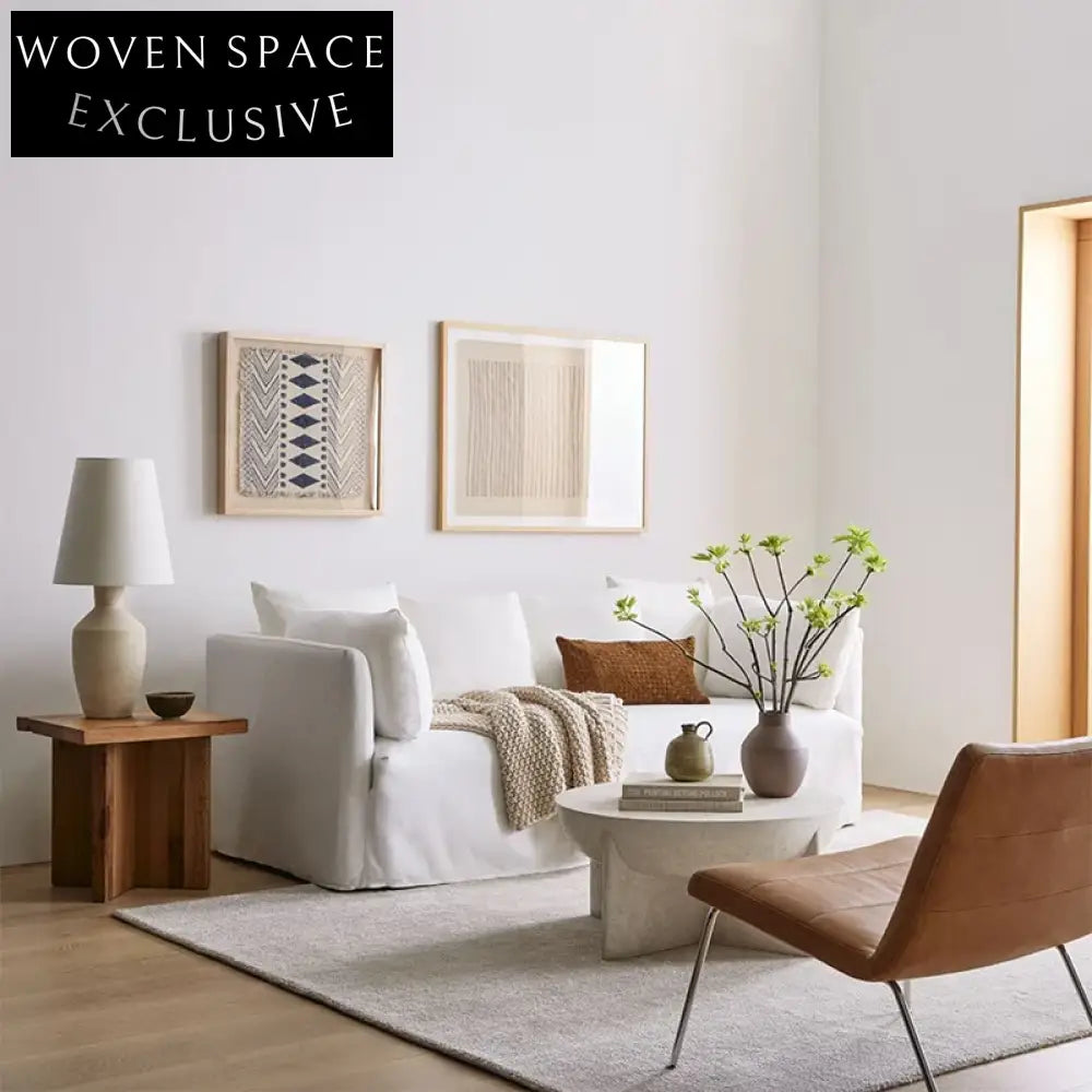 Modern Round Travertine Cement Coffee Table for Living Room Sofa Side